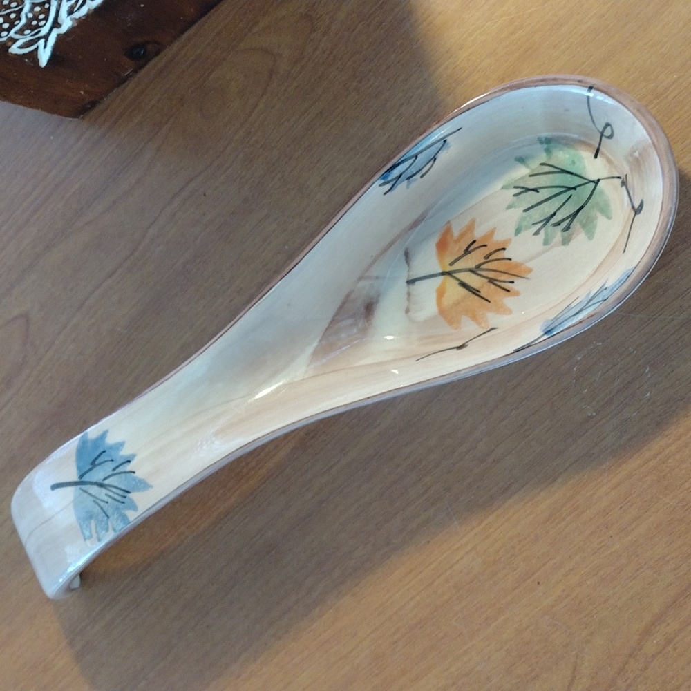 Decorative ceramic spoon holder kitchen